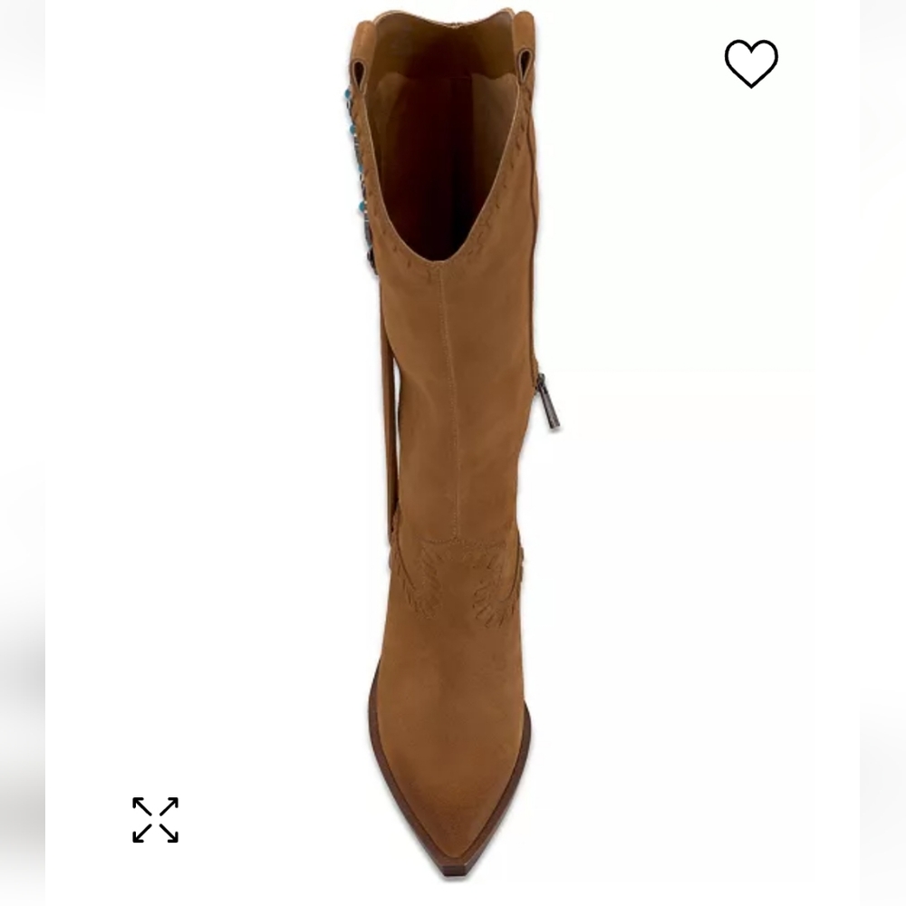 Jessica Simpson Lisabeth Leather Suede Boots - Picture 6 of 9